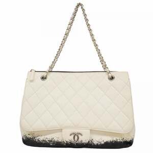 CHANEL Black Lambskin Leather Shoulder Bag